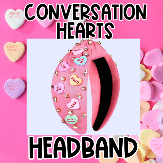 Conversation Hearts Headband