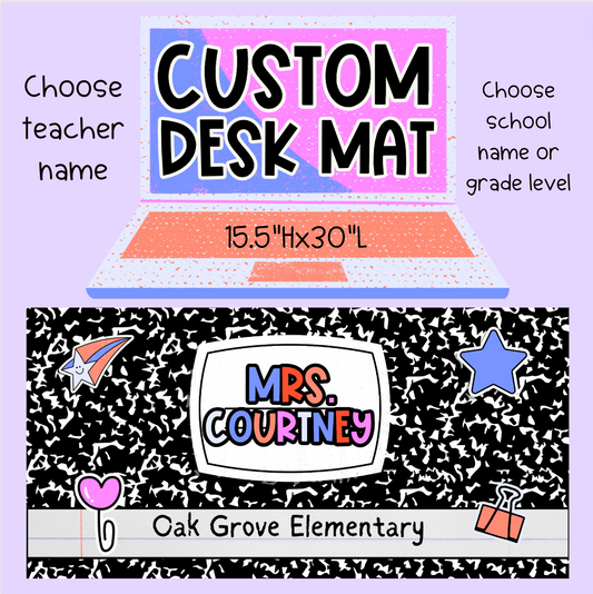 Teacher Customized Desk Mat