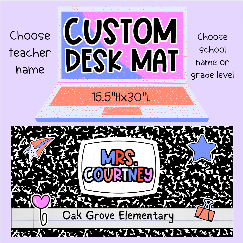 Teacher Customized Desk Mat