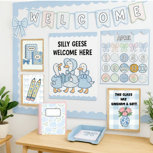 Goose and Gingham Classroom Decor Bundle