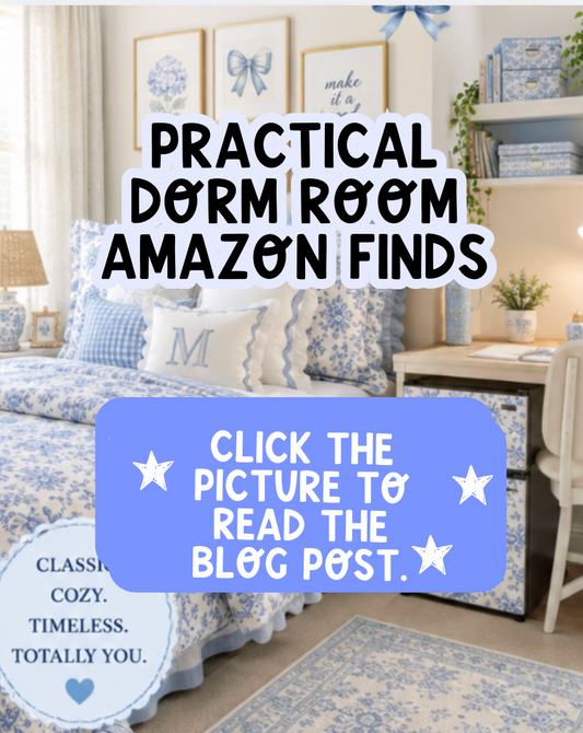 Blue Grandmillennial Dorm Ideas: Create a Dorm Room That's Classic, Cozy, and Anything But Boring