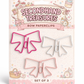 Secondhand Schoolhouse Bow Paperclips – Set of 3 | Vintage Thrift Inspired Planner Clips | Pink Desk Accessories | Coquette Office Supplies