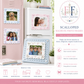 Magnetic Photo Frames Set of 4, Scalloped Floral 4x6 Picture Frames, Locker Fridge Classroom Whiteboard Décor