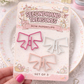 Secondhand Schoolhouse Bow Paperclips – Set of 3 | Vintage Thrift Inspired Planner Clips | Pink Desk Accessories | Coquette Office Supplies