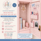 Magnetic Locker Decor Set, 6 Piece Locker Organizer With Pen Holders, Photo Frame and Bow Magnets, Cute Locker Accessories