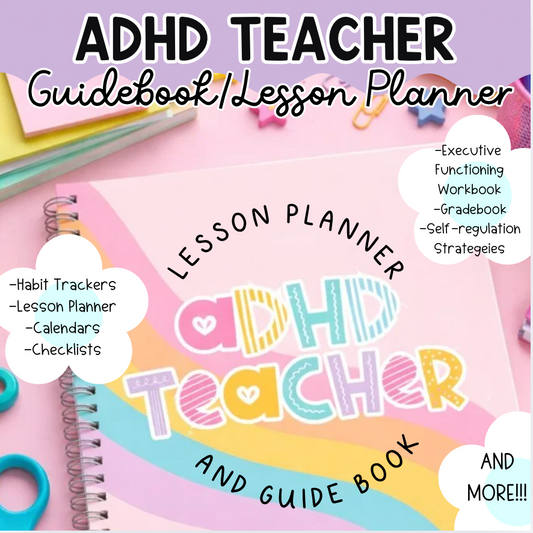 ADHD Teacher Planner & Executive Functioning Guidebook (Digital and Editable)