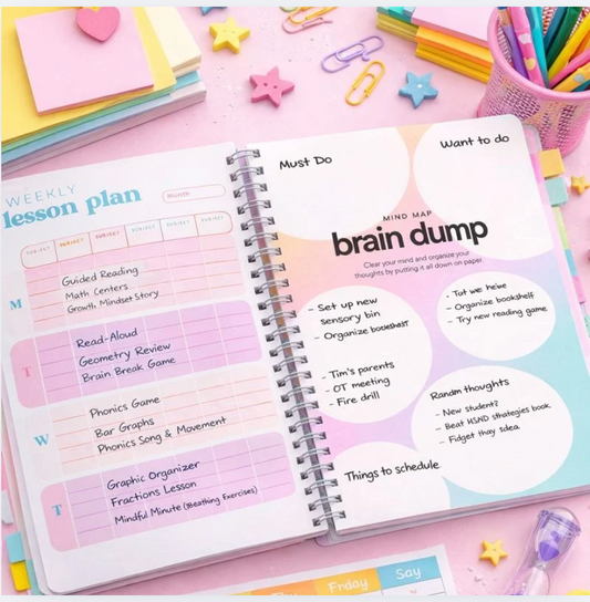 ADHD Teacher Planner & Executive Functioning Guidebook (Digital and Editable)