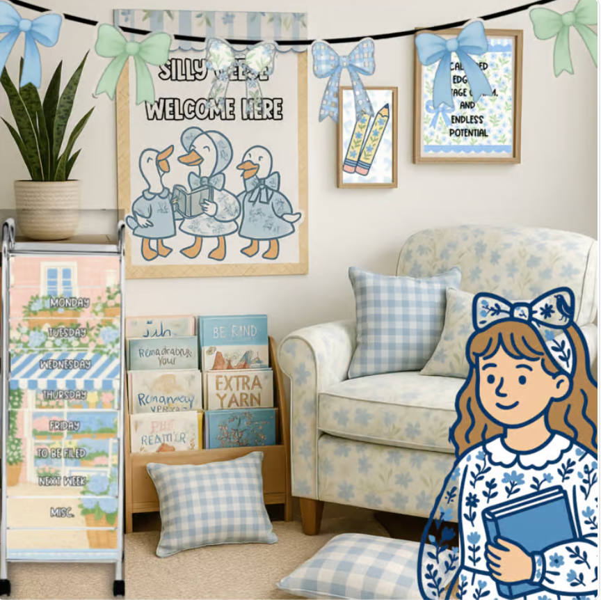 Goose and Gingham Classroom Decor Bundle