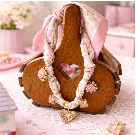 Secondhand Schoolhouse Charm Scarf Necklace – Thriftcore Charm Necklace