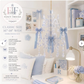 Lightweight Decorative Chandelier | Dorm Room Hanging Decor | Nursery Ceiling Decor | Handmade Chandelier Frock | Grandmillennial Room Decor