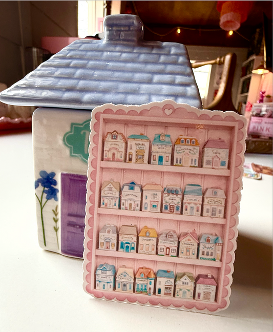 Vintage Spice Cottage Shelf Sticker • 3" Die Cut Pastel Cottagecore Sticker • Thrift Aesthetic Kitchen Sticker • Secondhand Schoolhouse Sticker